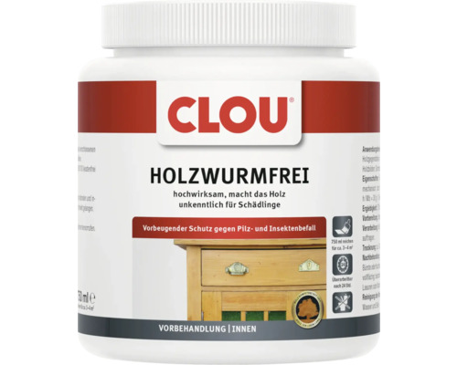 Clou Holzwurmfrei zur Vorbehandlung im Innenbereich