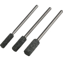 Trois meules à rectifier pour outils