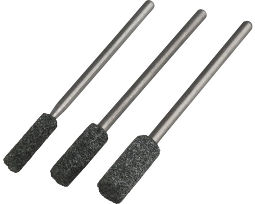 Trois meules à rectifier pour outils