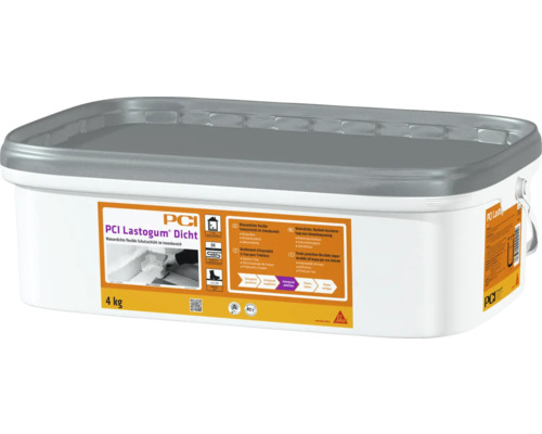 Revêtement d’étanchéité flexible PCI Lastogum® gris 4 kg PCI Lastogum Dicht, 4 kg, revêtement d''étanchéité flexible pour l''intérieur