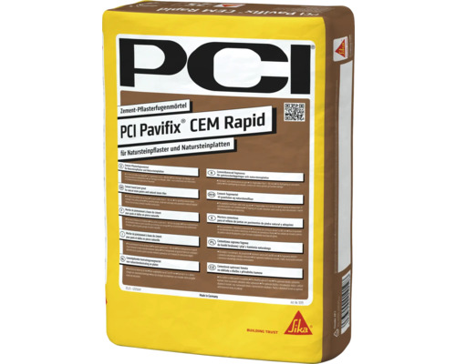 Mortier à base de ciment pour le jointoiement de pavés PCI Pavifix® Rapid pour dalles et pavés en pierre naturelle 25 kg Sac de mortier de jointoiement pour pavés et dalles en pierre naturelle PCI Pavifix CEM Rapid