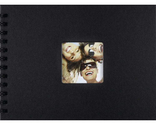 Fotoalbum mit spiralförmiger Bindung und Bildfenster