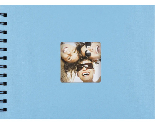 Fotoalbum mit spiralförmiger Bindung und Sichtfenster