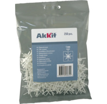 Akkit Fliesenkreuze, 1 mm, 250 Stück, im Beutel