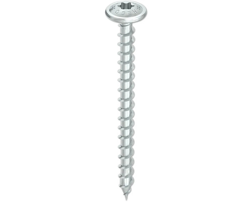 HECO-TOPIX-plus Vis à bois tête à plateau TX filetage complet 8x80 mm bleu zingué 50 pièces Vis Heco avec tête fraisée et filetage