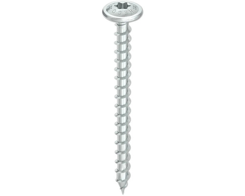 HECO-TOPIX-plus Vis à bois tête à plateau TX filetage complet 10x80 mm bleu zingué 50 pièces Vis unique avec tête fraisée et filetage