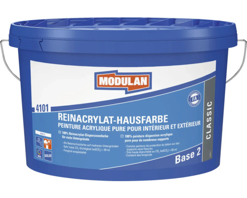 MODULAN 4101 Reinacrylat-Hausfarbe Fassadenfarbe im Wunschfarbton mischen lassen Eimer Reinacrylat-Hausfarbe für den Innen- und Außenbereich
