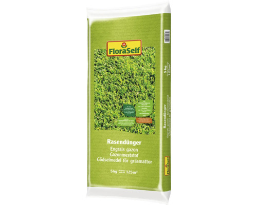 FloraSelf Engrais gazon 5 kg pour 125 mètres carrés