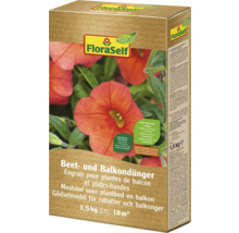 FloraSelf Engrais pour plantes de balcon et plates-bandes, paquet de 1,5 kilogramme