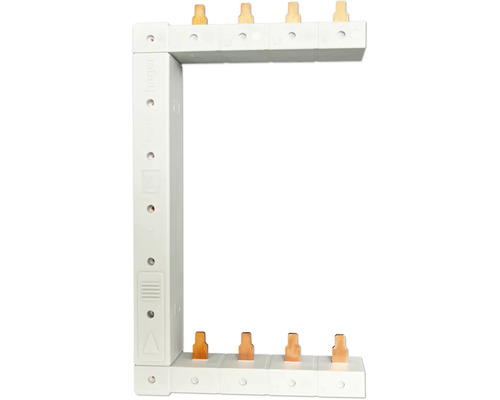 Barre de pontage Hager KCF663S verticale 63A gauche/droite (sym.) L1L2L3N à L1L2L3N Cadre de distribution Hager QuickConnect