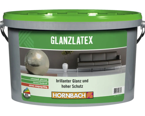 Peinture latex brillant HORNBACH à faire mélanger dans le coloris souhaité Pot de latex brillant pour l''intérieur