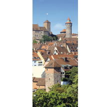 Vue du château de Nuremberg sur les toits de la ville.