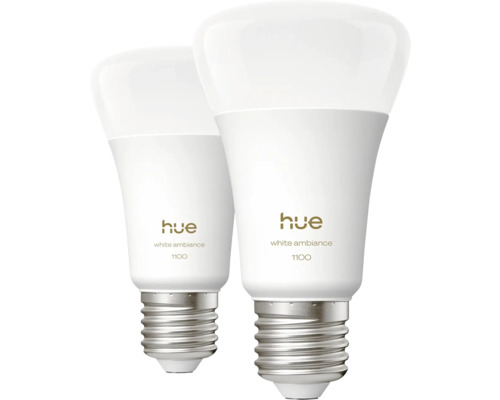 Deux ampoules Philips Hue White Ambiance 1100