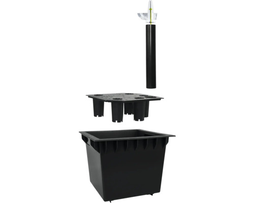 Système hydroponique avec bac de plantation, insert et indicateur de niveau d''eau