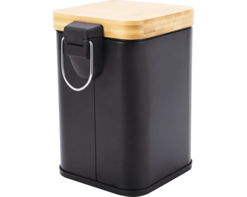 Komposteimer aus Metall mit Bambusdeckel