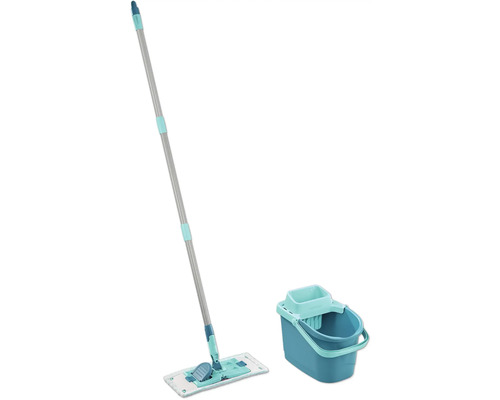 Balai à franges avec seau pour le nettoyage des sols