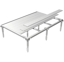 Table avec pieds à vis et cadre en aluminium