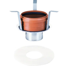 Abflussrohr mit Dichtmanschette und Befestigungsmaterial