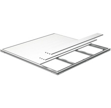 Sous-construction de terrasse en aluminium avec panneaux