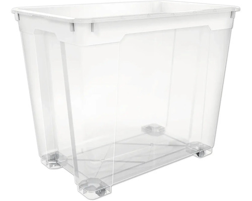 Kunststoffbox Cargo Point XXL transparent 80 l Transparente Aufbewahrungsbox aus Kunststoff mit Rollen