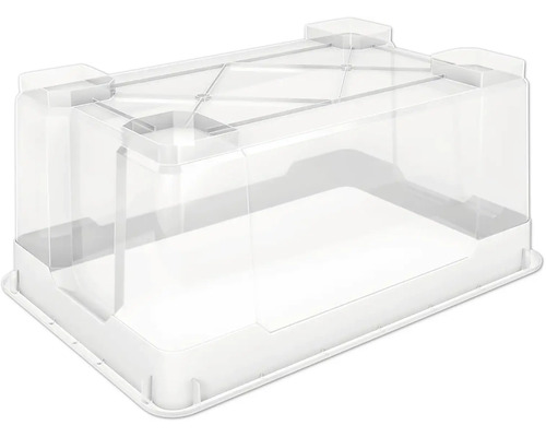 Boîte de rangement transparente en plastique avec couvercle