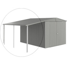 Abri de jardin métallique avec annexe