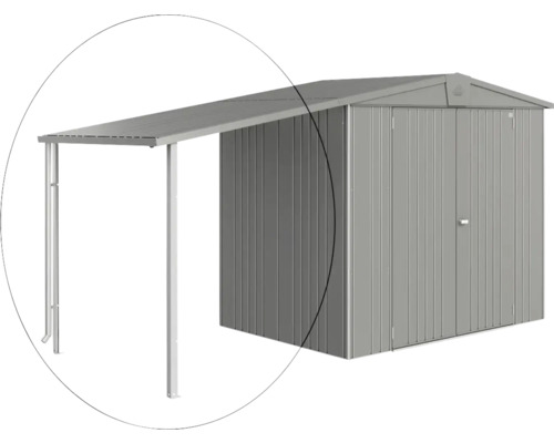 Metall Gerätehaus mit Vordach für Gartengeräte