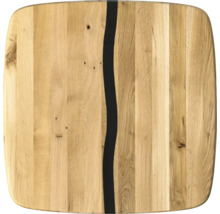 Planche à découper en bois avec insert en résine