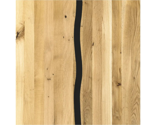 Plateau de table en bois avec remplissage en résine époxy