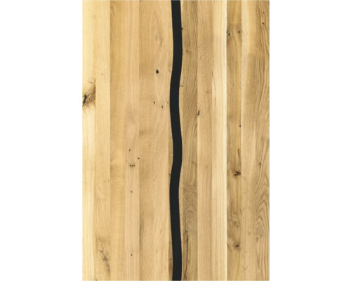 Plateau de table en chêne avec résine époxy