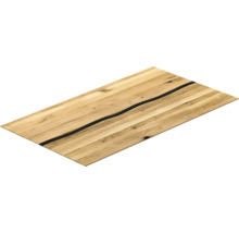 Plateau de table en bois avec résine époxy