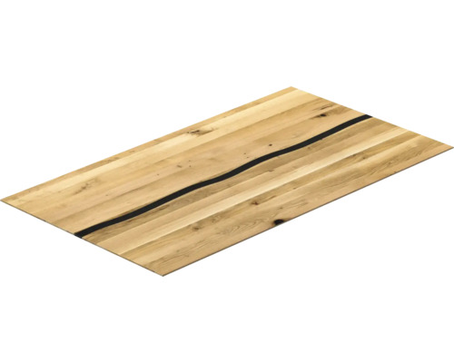 Plateau de table en bois avec résine époxy