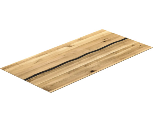 Plateau de table en bois avec résine époxy