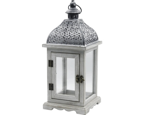 Dekorative Laterne aus Holz und Glas für den Innenbereich