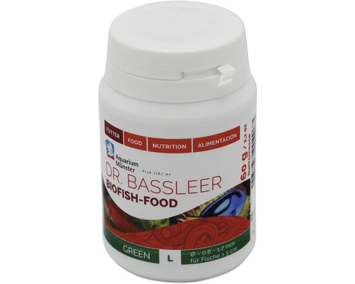 Nourriture pour poissons d'aquarium Aquarium Münster Dr. Bassleer Biofish Food green L 60 g Dr. Bassleer Biofish-Food pour poissons d''aquarium