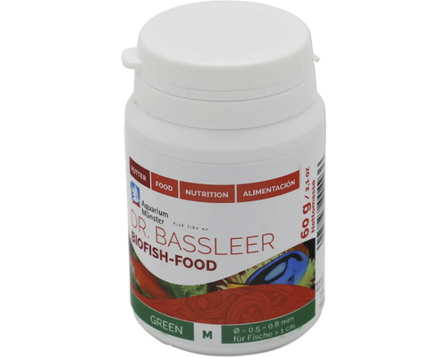 Aquariumfischfutter Aquarium Münster Dr. Bassleer Biofish Food green M 60 g Dr. Bassleer Biofish Food Green M Aquarienfischfutter, 60 Gramm