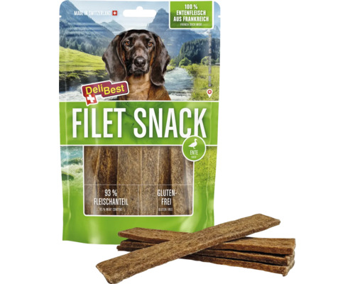 DeliBest Filet Snack für Hunde mit Entenfleisch, glutenfrei