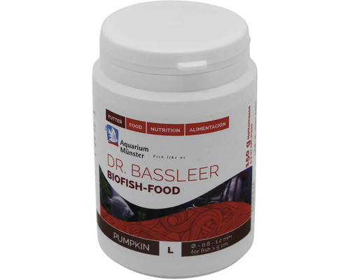 Nourriture pour poissons d'aquarium Aquarium Münster Dr. Bassleer Biofish Food Pumpkin L 150 g Dr. Bassleer Biofish-Food Pumpkin nourriture pour poissons, boîte