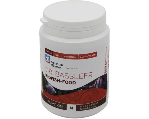 Nourriture pour poissons d'aquarium Aquarium Münster Dr. Bassleer Biofish Food Pumpkin M 150 g Dr. Bassleer Biofish-Food Pumpkin nourriture pour poissons en emballage