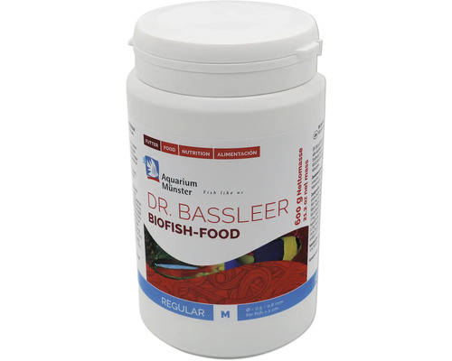 Nourriture pour poissons d'aquarium Aquarium Münster Dr. Bassleer Biofish Food Regular M 600 g Dr. Bassleer Biofish-Food Regular M nourriture pour poissons d''aquarium, 600 grammes