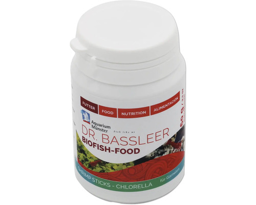 Dr. Bassleer Biofish-Food Shrimp Sticks Chlorella dans un emballage blanc