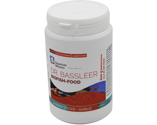 Nourriture pour crevettes Aquarium Münster Dr. Bassleer Biofish Food Shrimp garlic 600g Dr. Bassleer Biofish Food bâtonnets pour crevettes à l''ail, 600 grammes