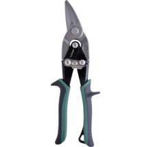 Blechschere mit geformten Griffen für besseren Halt.