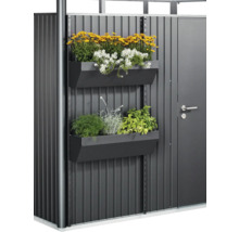 Armoire de jardin avec jardinières et plantations