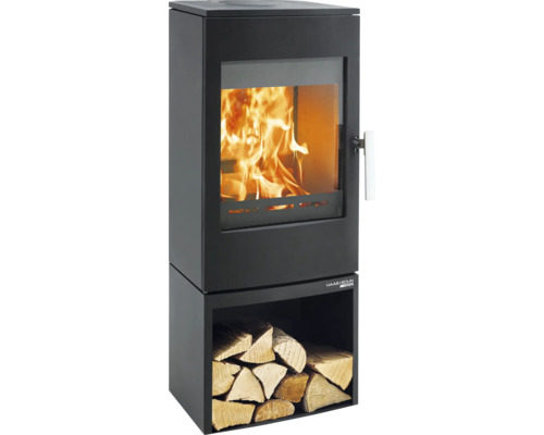 Poêle à bois avec compartiment à bûches