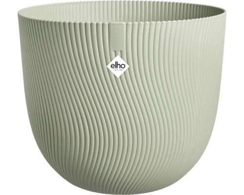 Pot de fleurs Elho Sereh plastique Ø 25 cm h 21 cm vert scandinave Pot de fleurs avec une structure nervurée