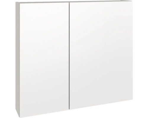 Armoire de toilette Devo Vena 2.0 droite lxhxp 80x70x15 cm classico stone grey Armoire de toilette blanche avec deux portes.