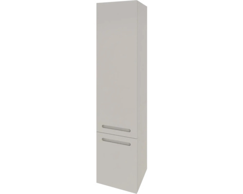 Hängehochschrank mit 1 Tür und Schublade Devo Vena 2.0 links BxHxT 35x150x33 cm classico stone grey Griff eingefräst Hochschrank für Badezimmer mit zwei Türen