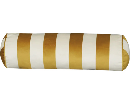 Nackenrolle Streifen gelb weiss Ø 20x60 cm Längliches Kissen mit Streifenmuster
