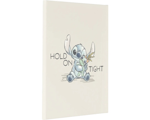 Leinwandbild Disney Lilo & Stitch Hold On Tight 30x40 cm Leinwandbild mit Stitch-Motiv und dem Schriftzug Hold on Tight